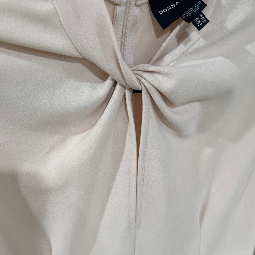 Donna Morgan Soft Cream Long Sleeve Dress - Picture 3 of 5